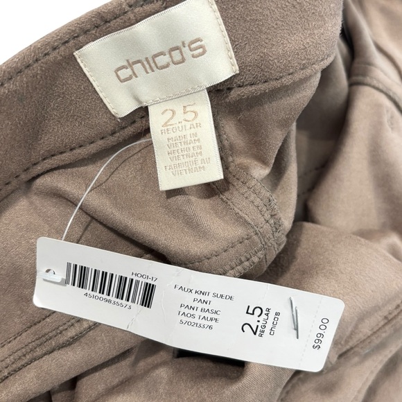 Chico’s The Ultimate Fit Faux Suede Slim Pant NWT 2.5R US 14 Womens - Picture 6 of 14